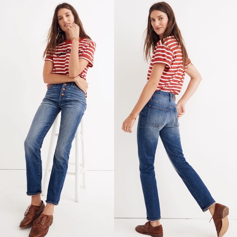 Madewell The Perfect Vintage Jean Button Fly Comfort Stretch Edition | Size 30